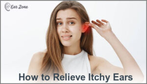 Image of a girl touching her ears. Featured image of an article on how to relieve itchy ears